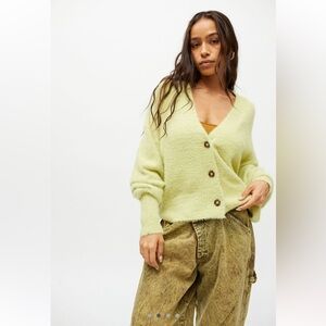 Green Cardigan Sweater NWOT